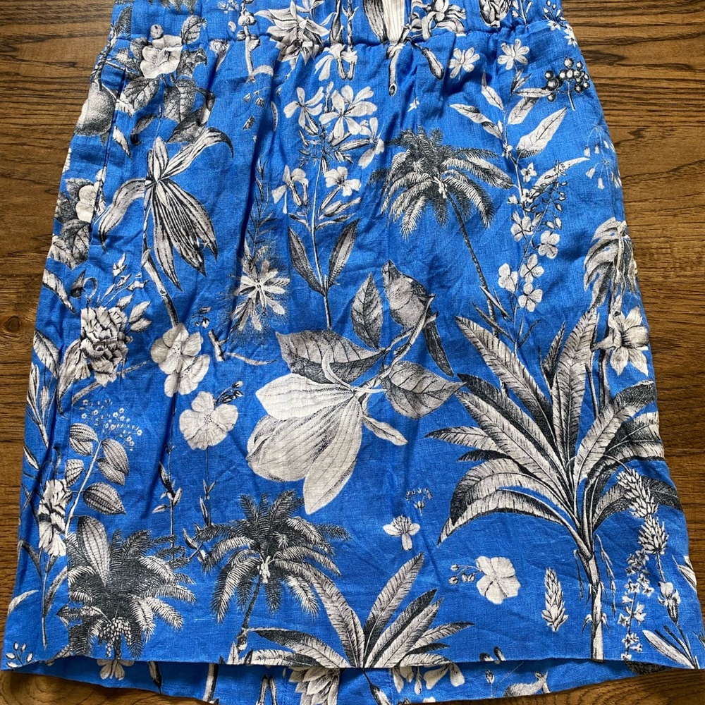 J. Crew Blue Floral Skirt